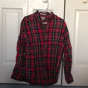 LL bean women’s M flannel, red checkered